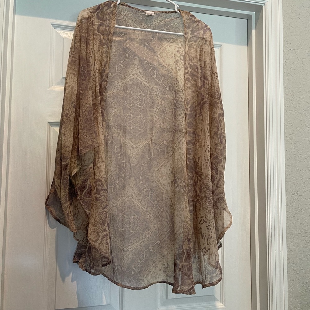 Sheer snake skin kimono